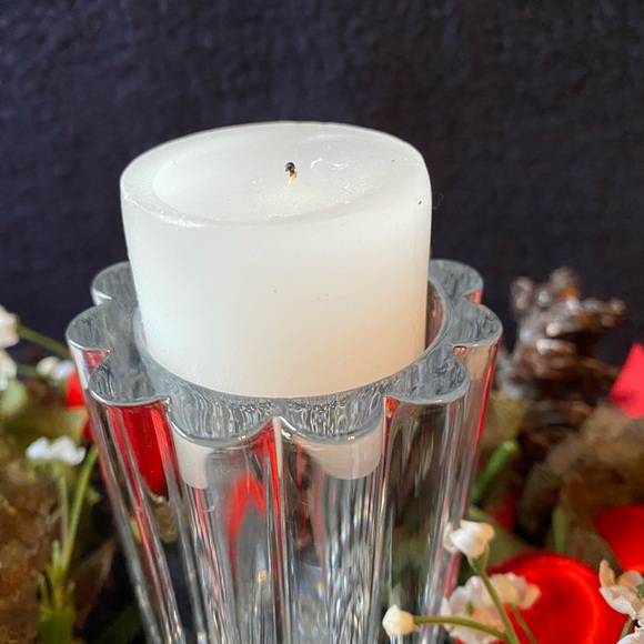 Glass Reversible Candleholder Heavy Flower shape - Picture 6 of 8